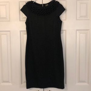 Gray cap sleeve shift dress